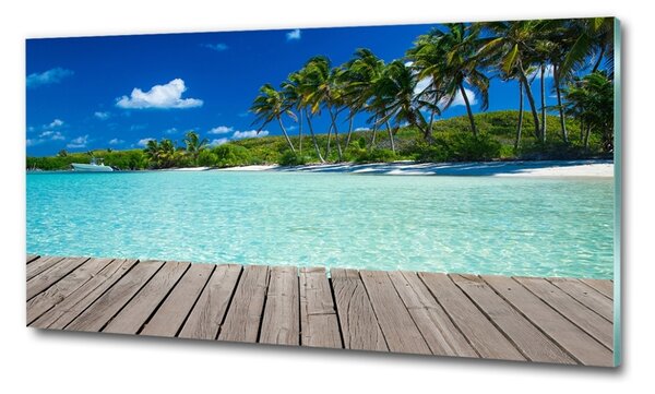 Tablou sticlă plaja tropicala