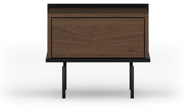 Noptieră Zenar cu sertar 50 cm - nuc elegant / negru