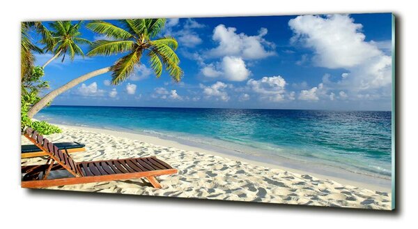 Tablou sticlă plaja tropicala