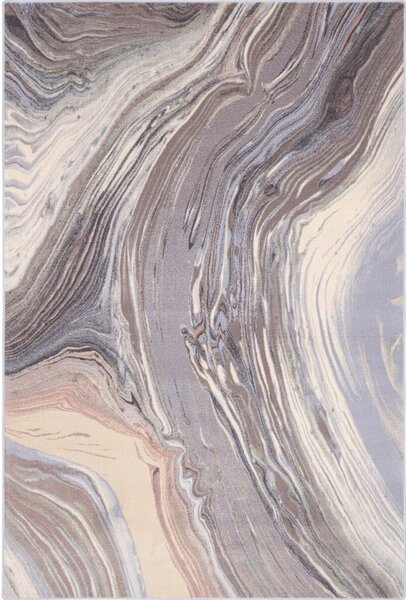 Covor gri din lână 133x180 cm Agate – Agnella