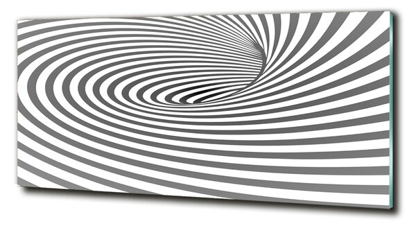 Fotografie imprimată pe sticlă în spirală benzi