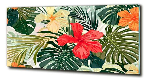 Tablou din Sticlă flori Hawaii