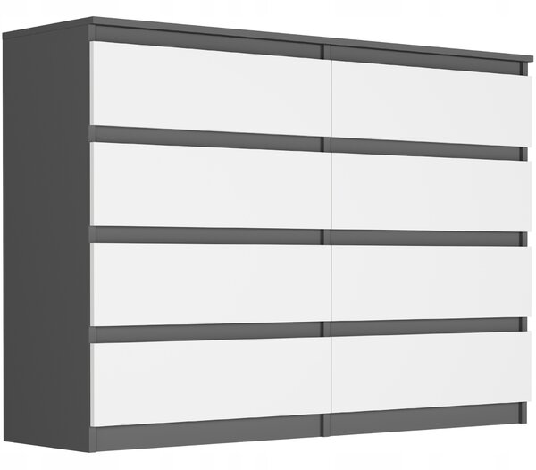 Comodă Ronnua (antracit + alb). Promo -15%. 1151492