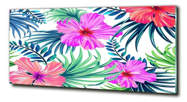 Tablou sticlă flori Hawaii