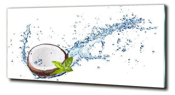 Tablou sticlă Și apă de nucă de cocos