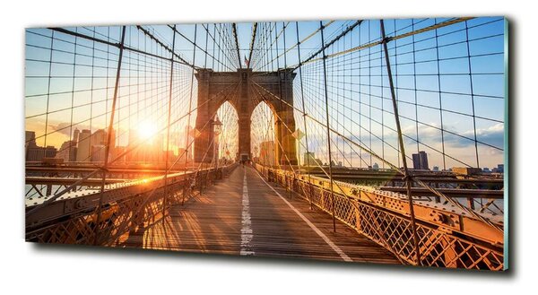 Tablou Printat Pe Sticlă Podul Brooklyn