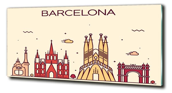 Fotografie imprimată pe sticlă inscripția Barcelona