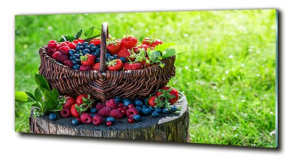 Fotografie imprimată pe sticlă coș cu fructe de pădure