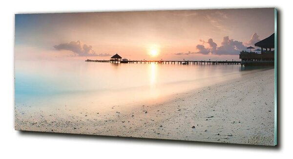 Tablou sticlă plaja Maldive