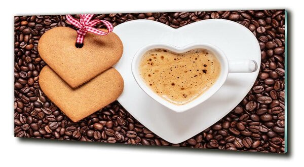Fotografie imprimată pe sticlă Cafea si turta dulce