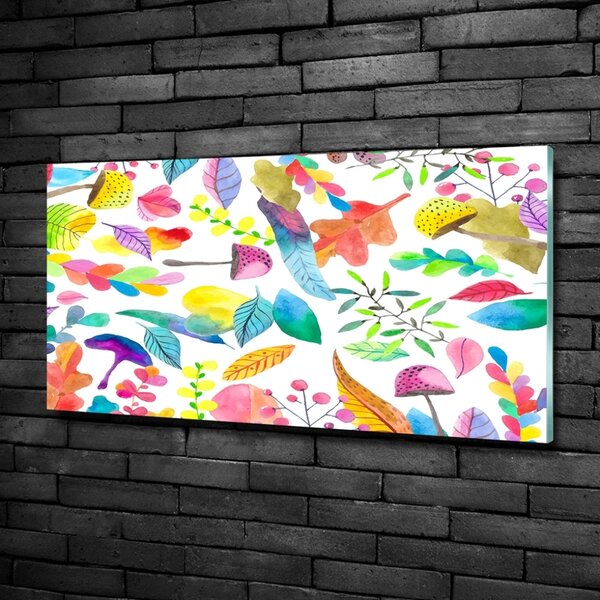 Tablou Printat Pe Sticlă model floral