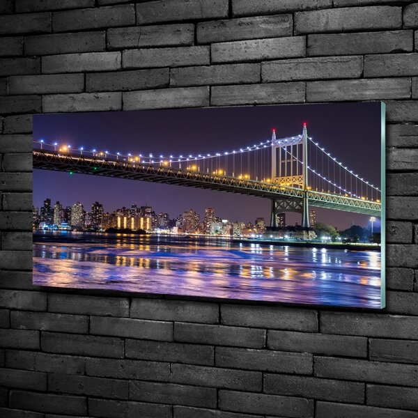 Tablou pe pe sticlă Podul în New York City