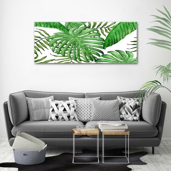 Tablou din Sticlă frunze tropicale