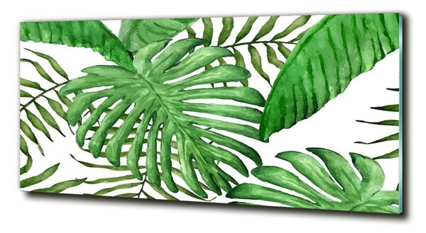 Tablou din Sticlă frunze tropicale