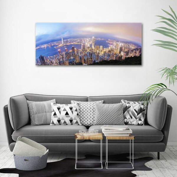 Tablou Printat Pe Sticlă Hong Kong panorama