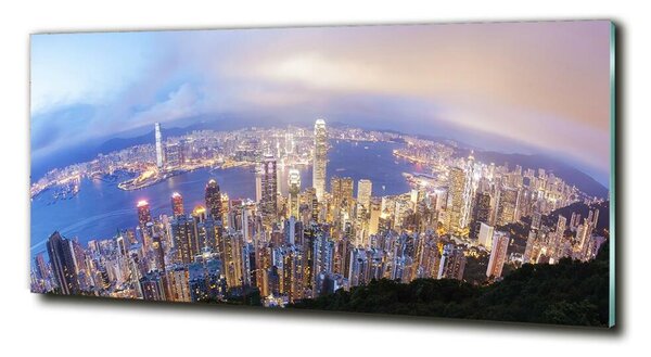 Tablou Printat Pe Sticlă Hong Kong panorama