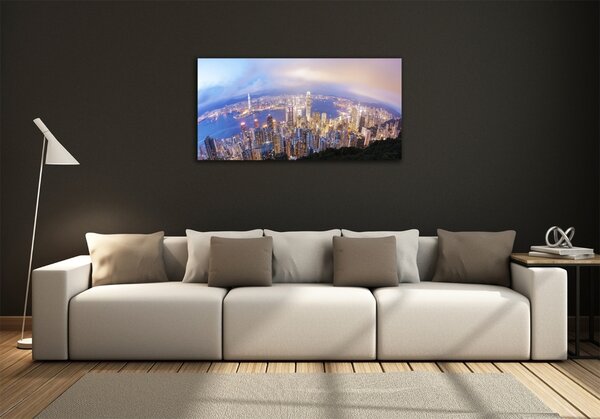 Tablou Printat Pe Sticlă Hong Kong panorama