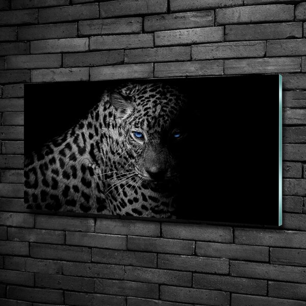 Fotografie imprimată pe sticlă leopard