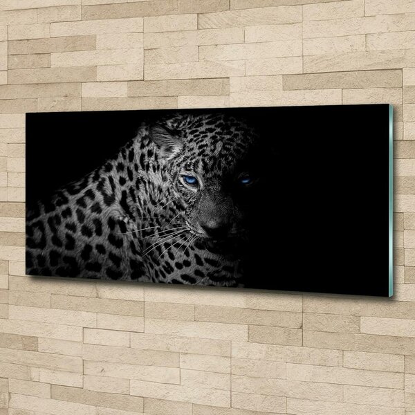 Fotografie imprimată pe sticlă leopard