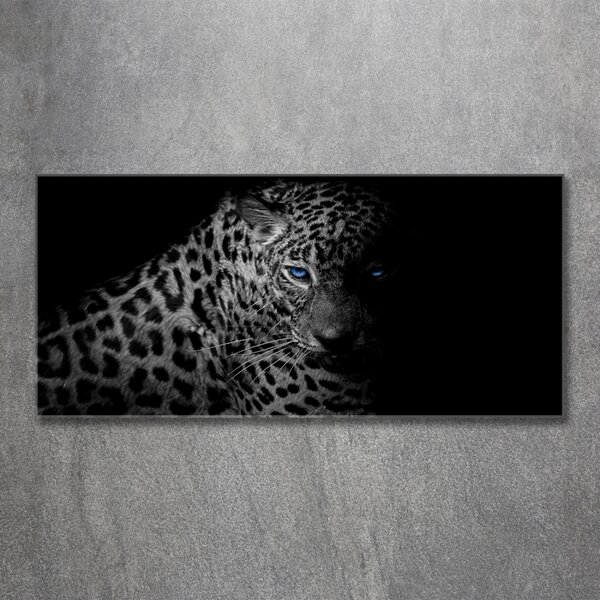 Fotografie imprimată pe sticlă leopard