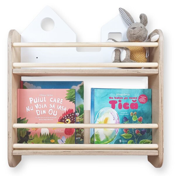 Bibliotecă perete Montessori MININEST Natur