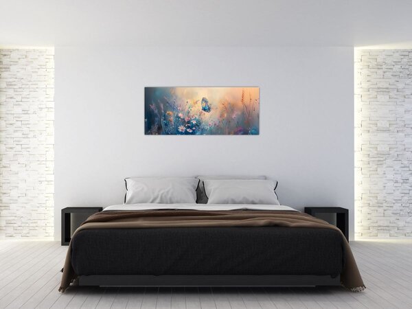 Tablou - Pajiște cu Fluture (120x50 cm)