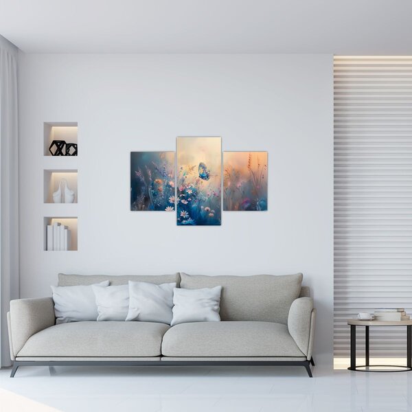 Tablou - Pajiște cu Fluture (90x60 cm)