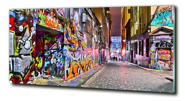 Fotografie imprimată pe sticlă graffiti colorat