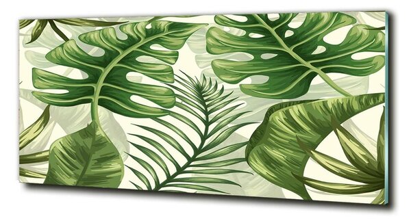 Tablou Printat Pe Sticlă frunze tropicale