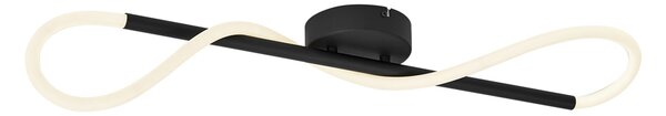 Plafonieră modernă neagră cu LED inclus, cu 3 trepte de intensitate luminoasă - Keri