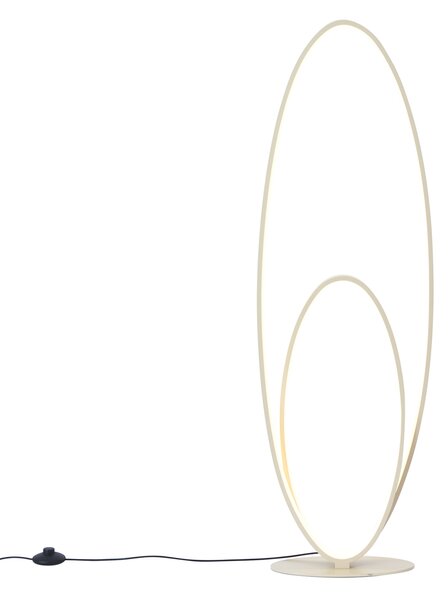 Lampă de podea de design bej, incl. LED, cu dimmer în 3 trepte - Boomerang