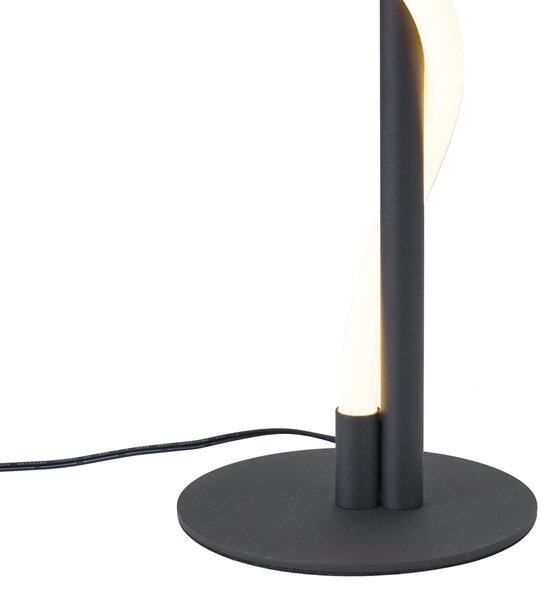 Lampă de masă modernă neagră cu LED inclus, cu 3 trepte de intensitate luminoasă - Twirl