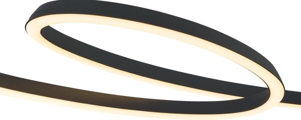 Lampă suspendată scandinavă neagră 110cm incl. LED cu 3 trepte de intensitate luminoasă - Circuit
