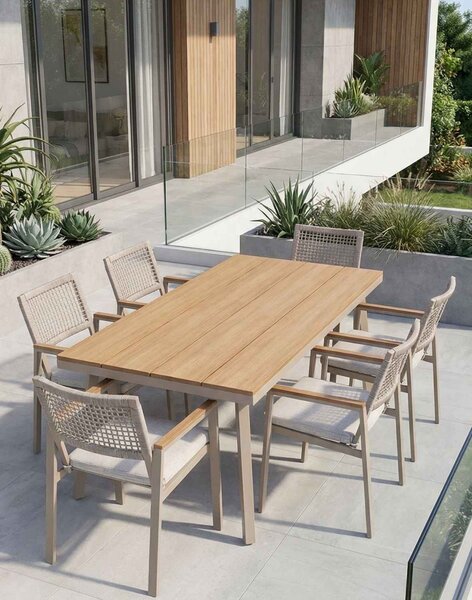 Set de grădină Santos: masă + 6 scaune