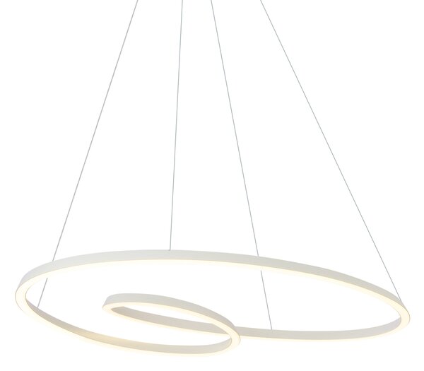 Lampă suspendată scandinavă bej 110cm incl. LED cu 3 trepte de intensitate luminoasă - Circuit