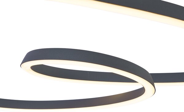 Lampa suspendată scandinavă neagră 72cm incl. LED cu 3 trepte de intensitate luminoasă - Circuit