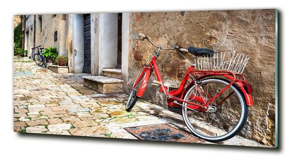 Fotografie imprimată pe sticlă bicicletă roșie