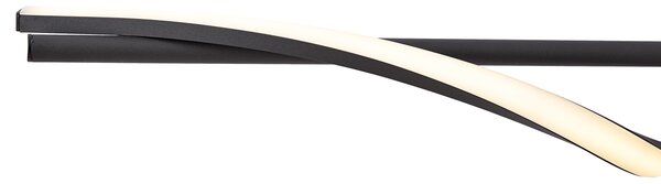 Lampă suspendată de design neagră 110cm incl. LED cu 3 trepte de intensitate luminoasă - Wokkel