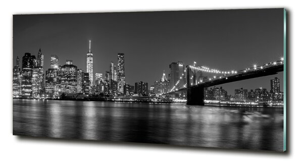 Tablou din Sticlă Manhattan pe timp de noapte