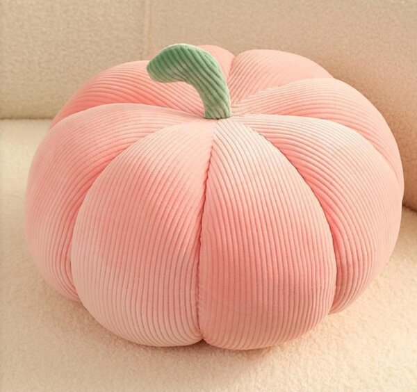 Perna decorativa in forma de dovleac PUMPKIN 18 cm, roz