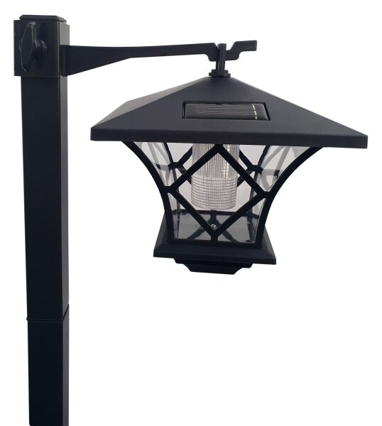 Lampă LED solară de exterior 3 în 1 LED/1,2V 200 mAh IP44 negru