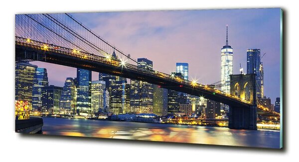 Tablou pe pe sticlă Podul Brooklyn