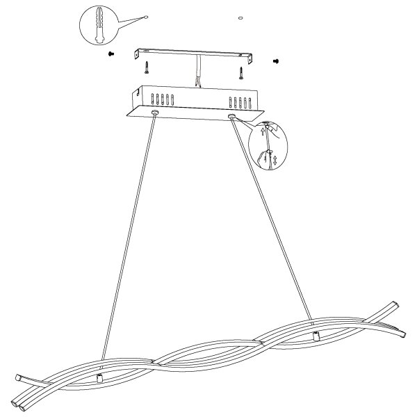 Lustră LED pe cablu LASANA LED/36W/230V Eglo 99317