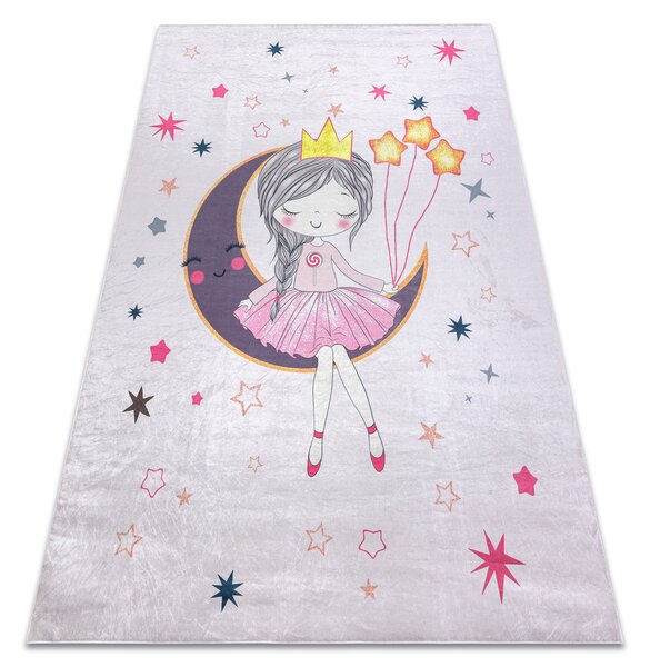BAMBINO 48060 covor lavabil Prințesă, stele pentru copii anti-alunecare - roz