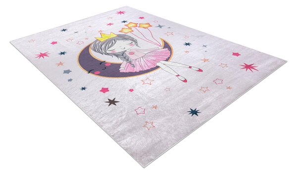 BAMBINO 48060 covor lavabil Prințesă, stele pentru copii anti-alunecare - roz