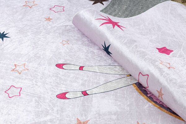 BAMBINO 48060 covor lavabil Prințesă, stele pentru copii anti-alunecare - roz