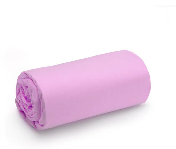 Cearceaf de pat cu elastic Microfibra 160x200cm +2 Fete Perna Roz