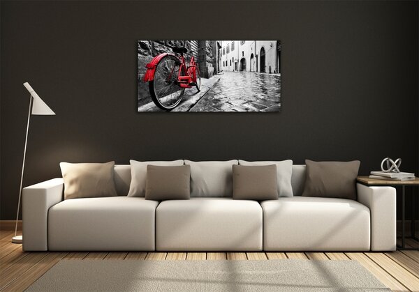 Tablou din Sticlă bicicletă roșie