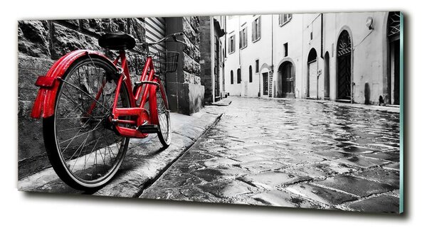 Tablou din Sticlă bicicletă roșie