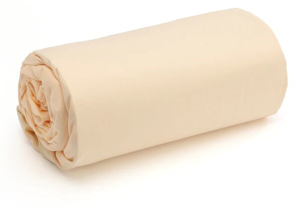 Cearceaf de pat cu elastic Microfibra 160x200cm +2 Fete Perna Crem